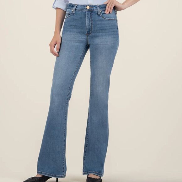 Kut from the Kloth Ana high rise Fab Ab Flare jeans size 24W NWOT - Picture 1 of 11